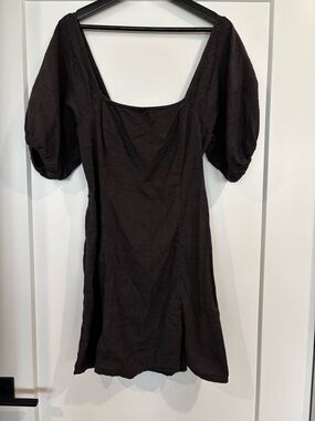 Square Neck Puff Sleeve Mini Dress - Billabong size Large